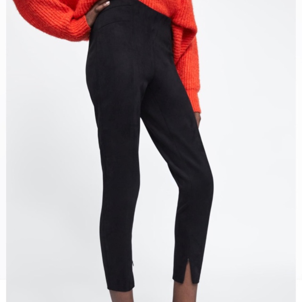 Zara Faux Suede Leggings size Large